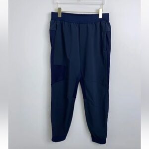 Lululemon Mens Sz L Joggers Sweatpants Navy Blue Mixed Fabric Casual